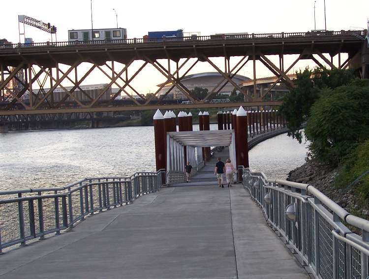 The floating bridge